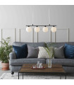 QUATTRO ceiling light black 4 bulbs