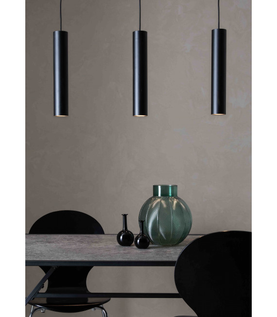 RUBEN plafoniera nera 3 lampadine