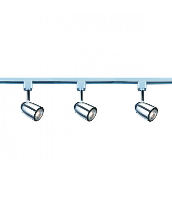 Satin Silber und Chrom Kuppel Spot für Schiene