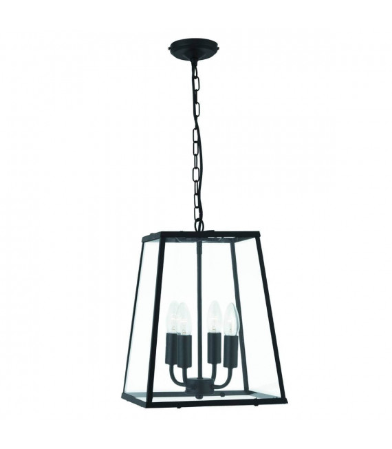 Lampada a sospensione Voyager 29 cm, nera, in vetro