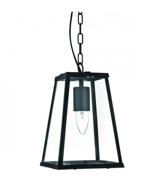 Voyager 18 cm Pendelleuchte, schwarz, aus Glas