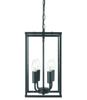 Voyager 20 cm Pendelleuchte, schwarz, aus Glas