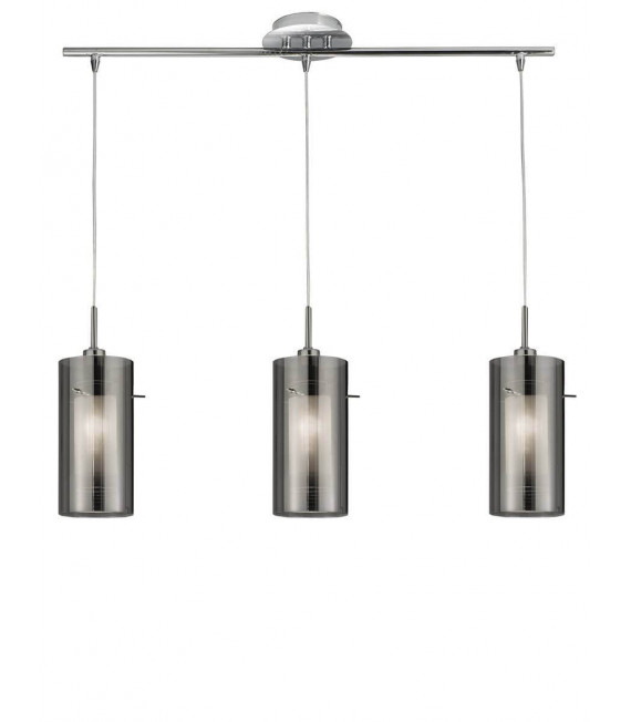 Bar 3 lampadine Duo2 in cromo e vetro