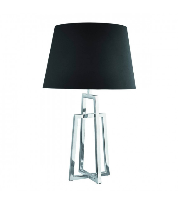 Chrom Tischlampe und schwarzer Lampenschirm